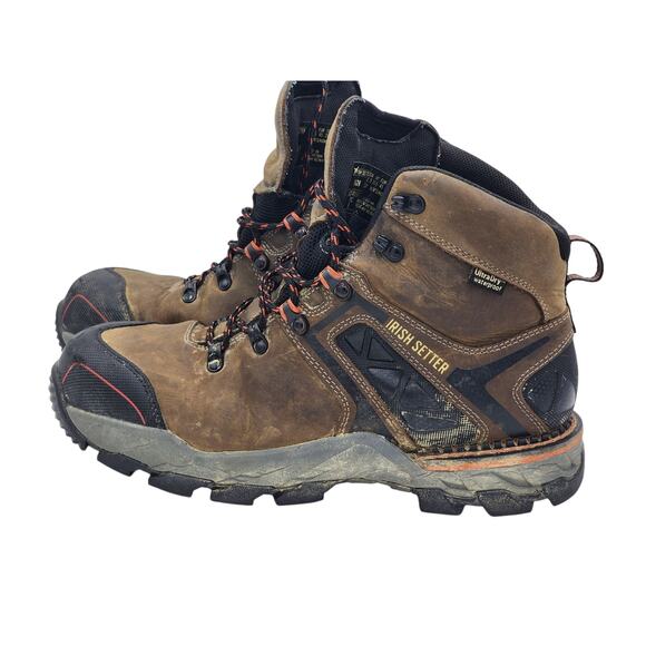 Irish Setter Boots Men 11.5 Work UltraDry Waterproof 83628 Leather Safety Hiking - Picture 14 of 16
